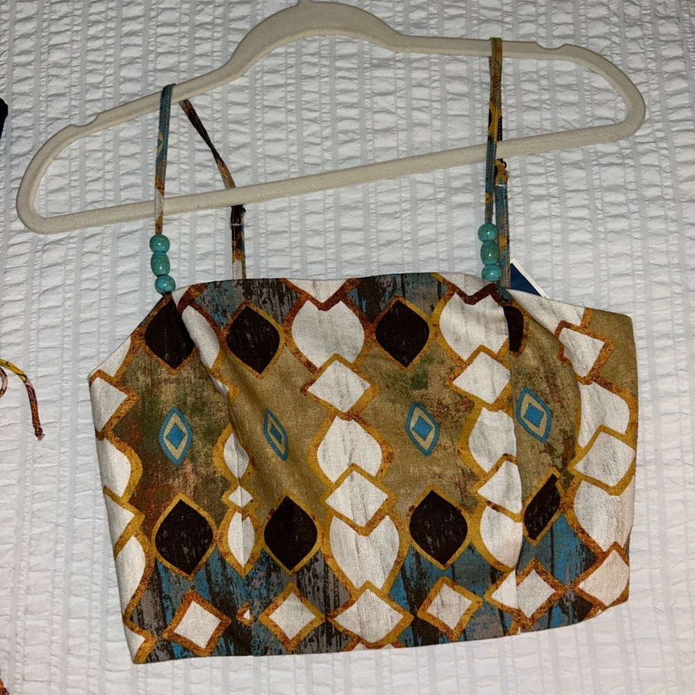 Joie Boho Geometric Print Crop Top